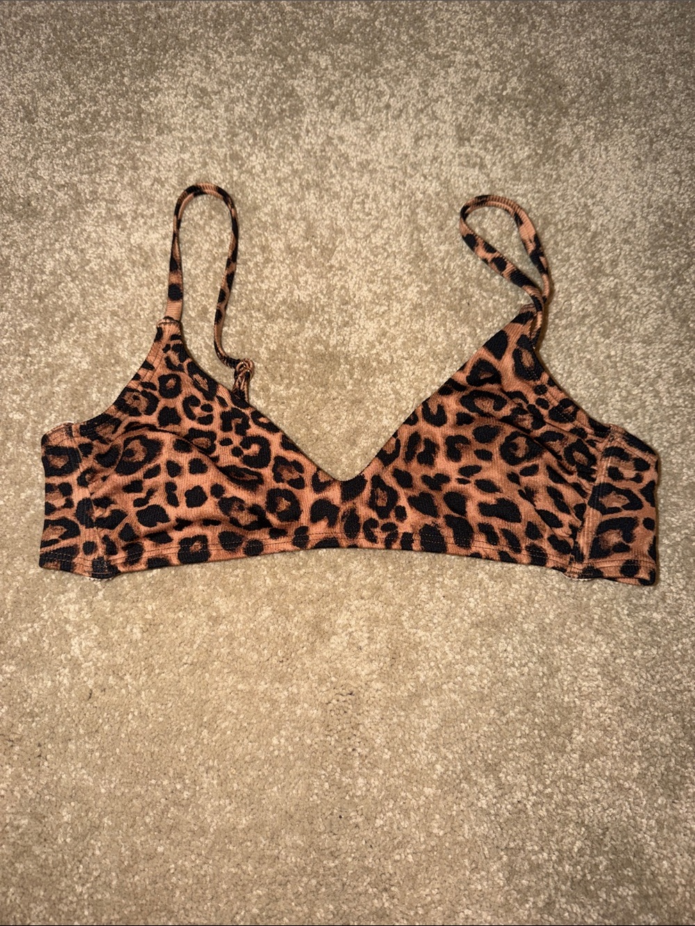 Leopard Print Bikini Top